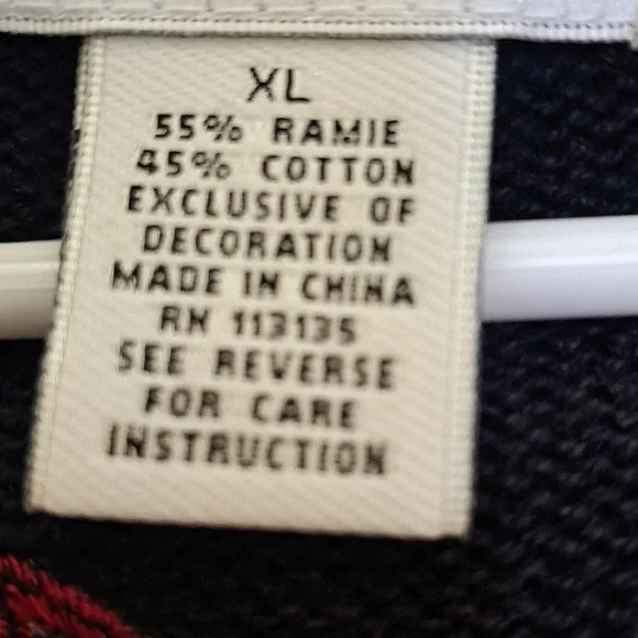 Breckenridge Black Embroidered Red Cardinal Zip Up Sweater. Size XL - Picture 10 of 10